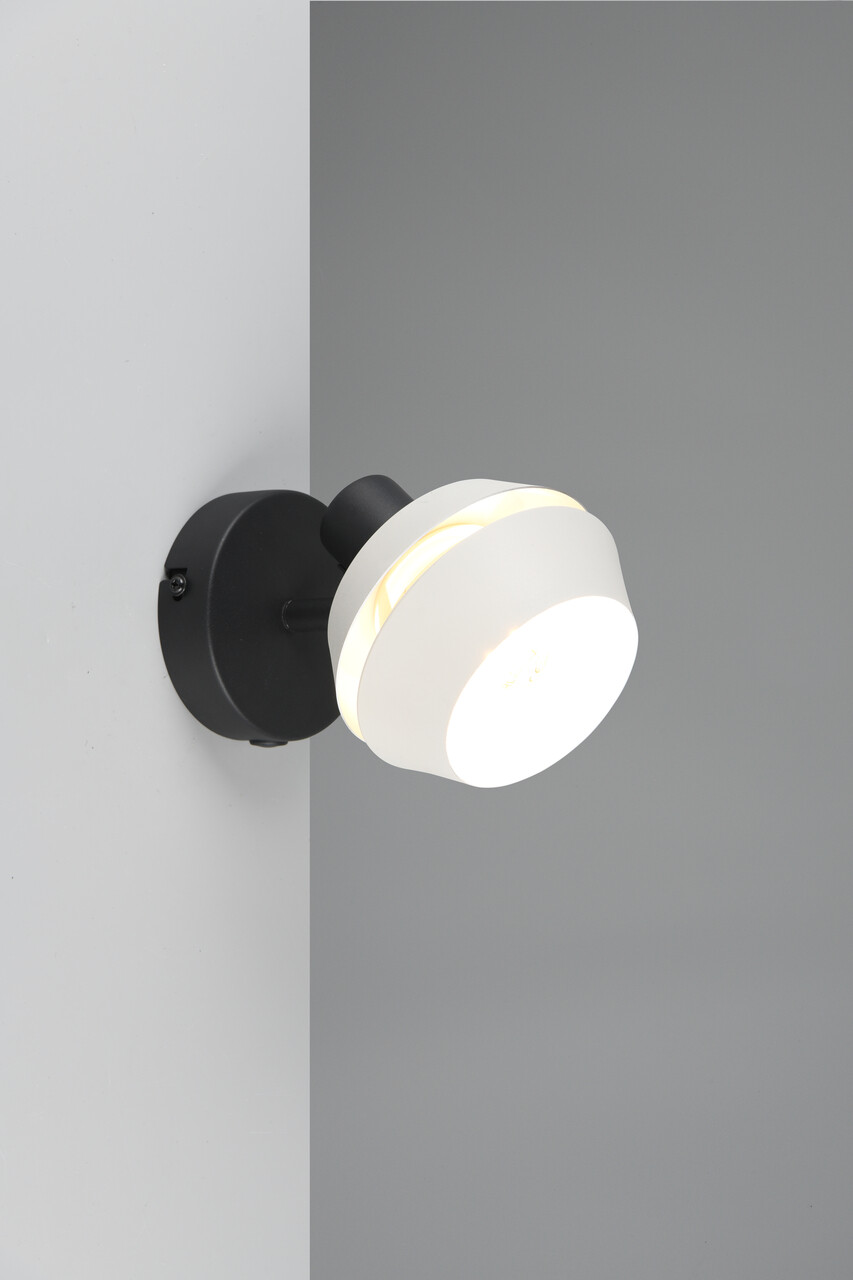 Aplica de perete Isla, RL, 12x18.5 cm, 10W, 1x E14, metal, negru/gri - imagine 6